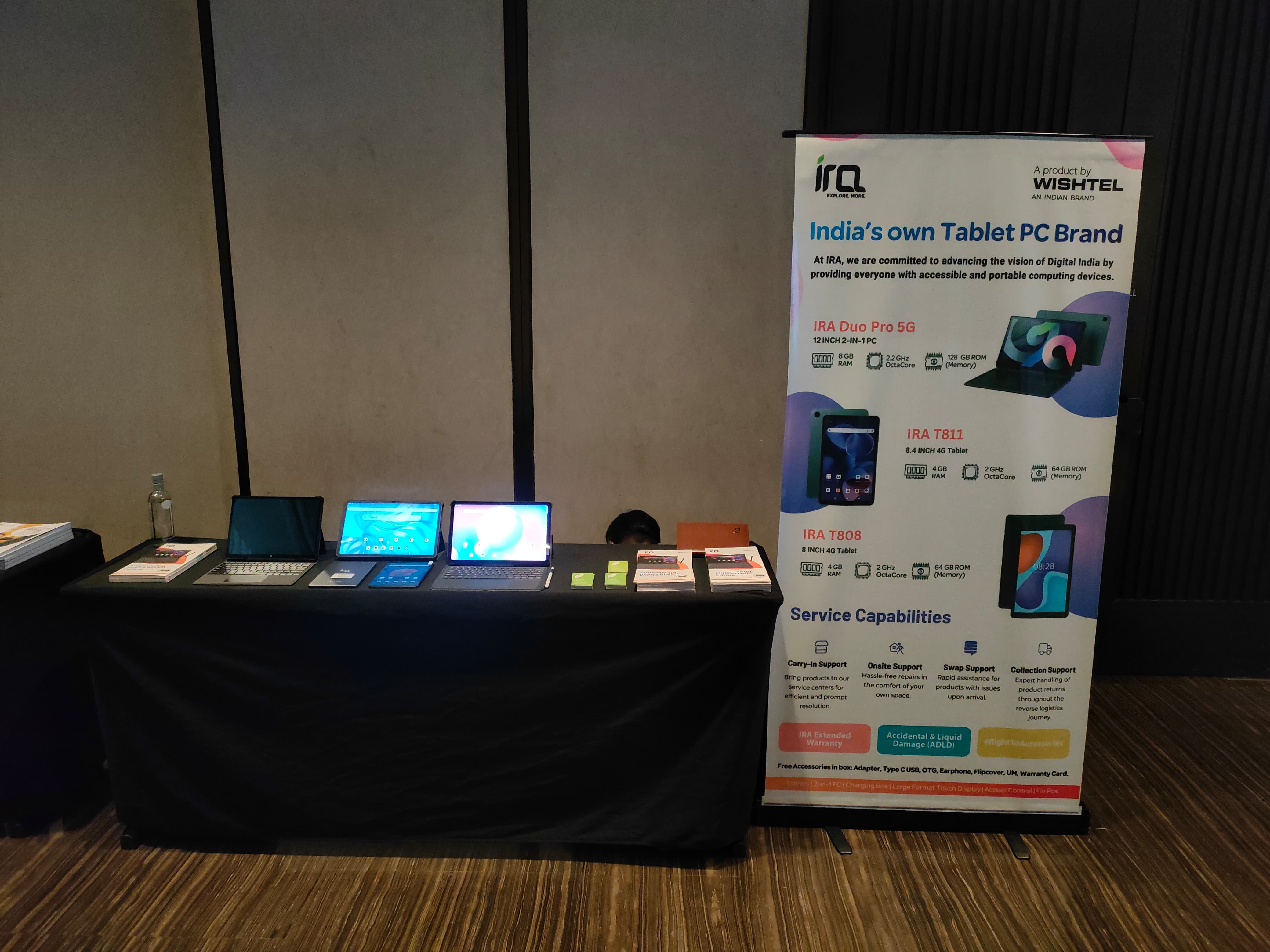 TabletBooth Setup to showcase the product range